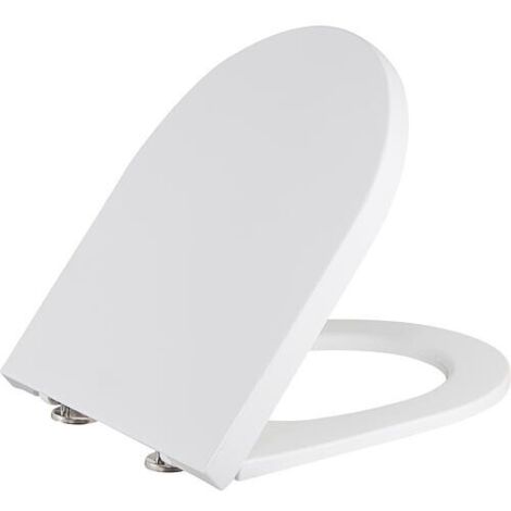 Abattant WC AIMERA Compact Softclose Duroplast blanc charnière inox