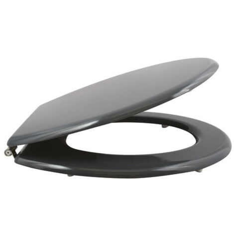 Abattant wc anthracite mdf charnières inox - MSV
