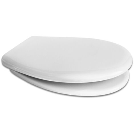 Abattant WC avec abattant Mod. D031 en thermodurcissable 44,3 x 36 cm avec double charnie'res re'glables abattant WC universel