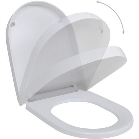 Abattant WC avec frein de chute 2 pcs Plastique Blanc CFW98769