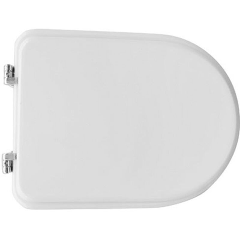 Abattant de toilette Azzurra pour cuvette de toilette blanche se'rie Dea 42-48 x 34 cm avec charnie'res re'glables en bois stabilise'