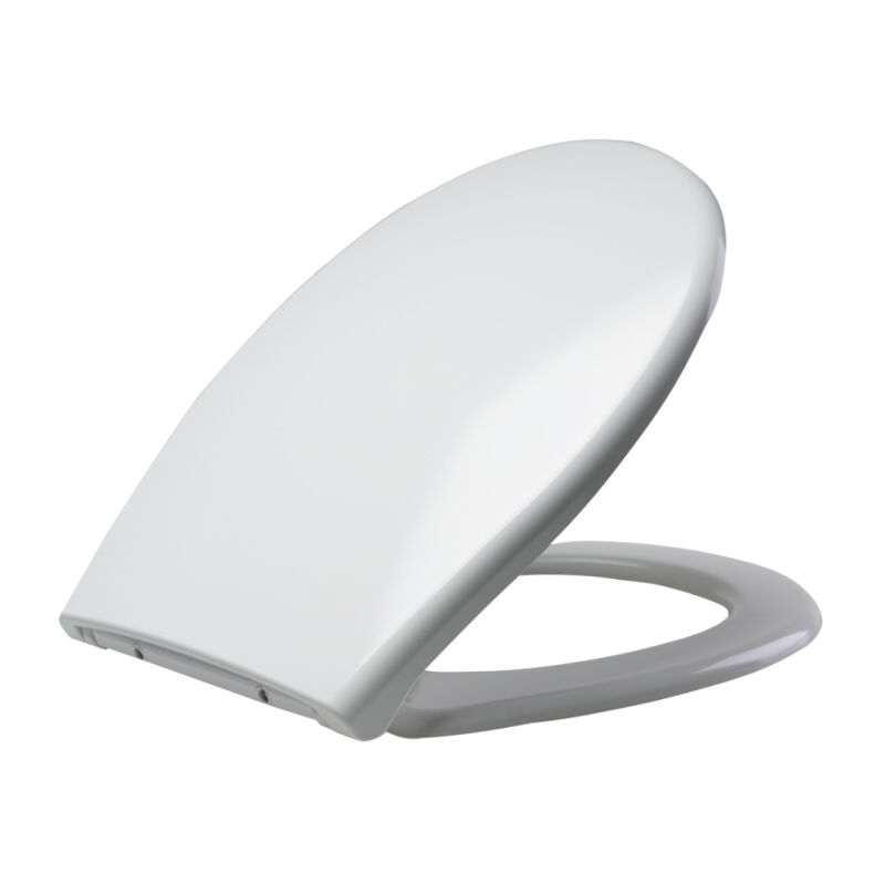 Godart - Abattant wc blanc de forme ovale en duroplast antibactérien avec fermeture ralentie, réglable et déclipsable - Melodi