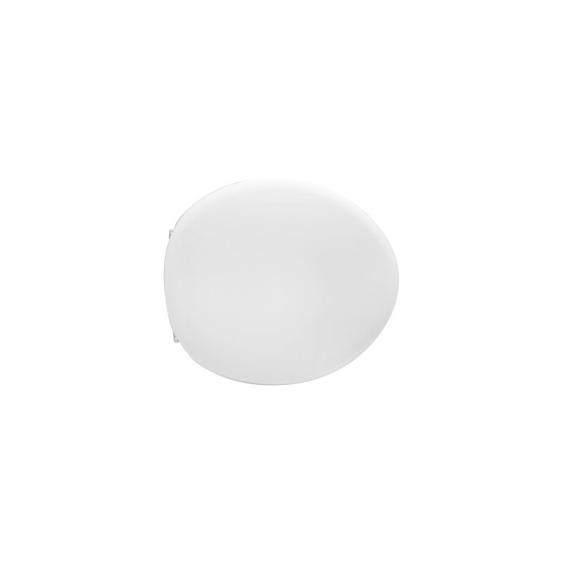 Abattant wc pour vase Cesame Kor 40-42 x 38 cm abattant wc blanc avec charnie'res re'glables en fonte de bois