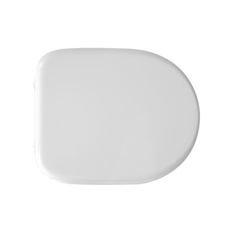Abattant WC blanc pour WC RAK Compact 43,5 x 36 cm Abattant WC distance des charnie'res 16 cm avec abattant en fonte de bois Bianco