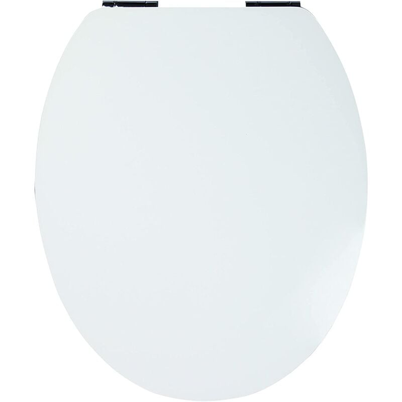 Wirquin - Abattant wc bois déco diplomat blanc - Frein de chute