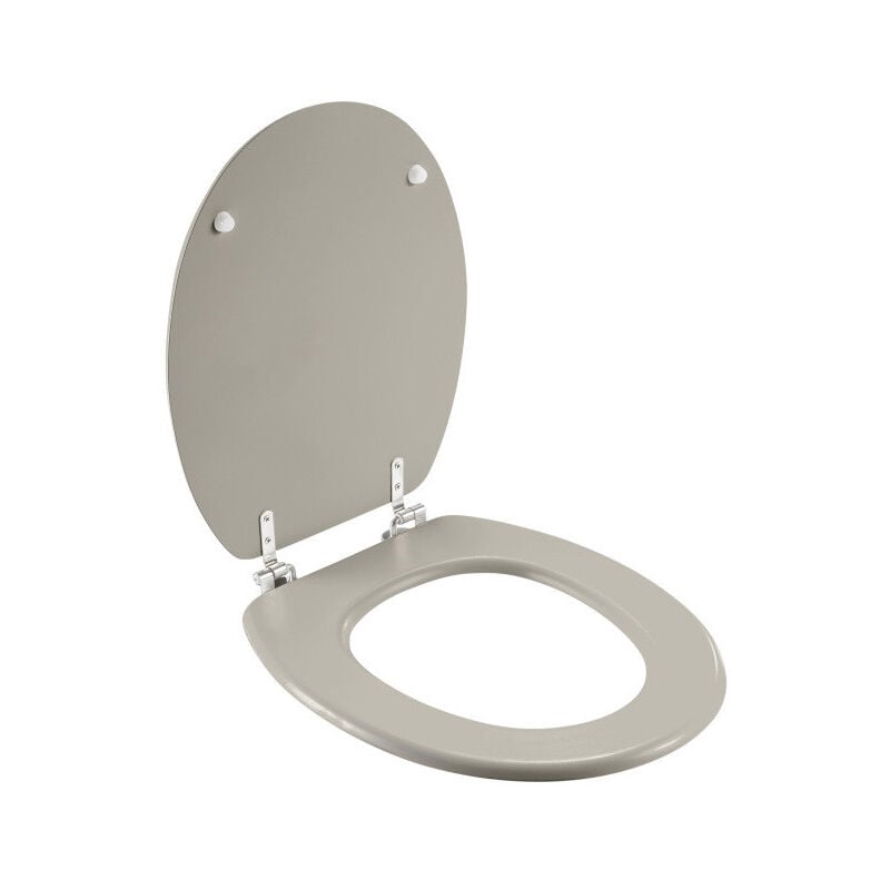 Bricoline - Abattant wc 37 x 46 cm Matteis Taupe - mdf Uni Mat - Livraison gratuite
