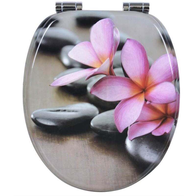 Abattant wc charnière à fermeture lente en bois robuste pour siège de toilette pour salle de bain