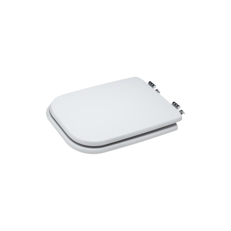 Abattant WC CONCA en bois laque' 34x41,3 cm connexion charnie're universelle blanche