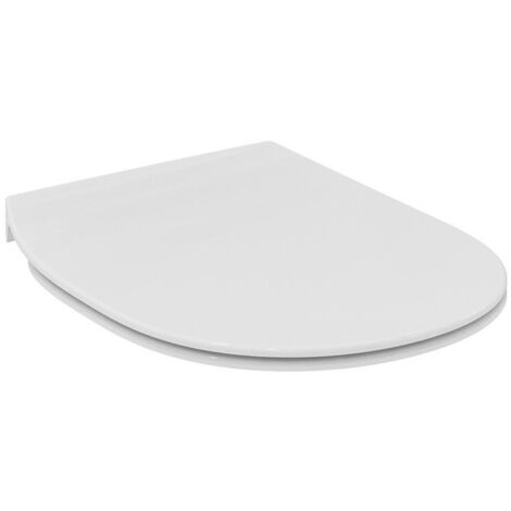 Abattant WC CONNECT avec couvercle, charnières en acier inoxydable Flat white IDEAL STANDARD