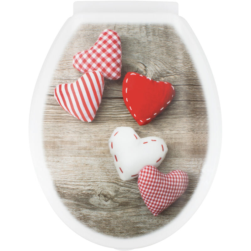 Abattant wc plastique heart multi