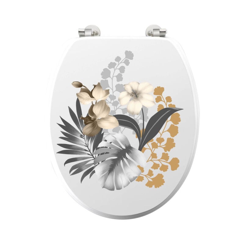 Paris Prix - Abattant wc Déco 'Kelly' 46cm Blanc