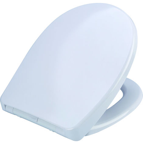 Abattant WC ovale en thermodur blanc – Antibactérien – Système de déclipsage flash – Frein de chute – Fixation par le dessus – Dubourgel