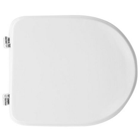Abattant WC DianHydro pour Tutto di Olympia en bois blanc 36 x 41,2 cm avec charnie'res en laiton chrome', abattant de rechange pour salle de bain