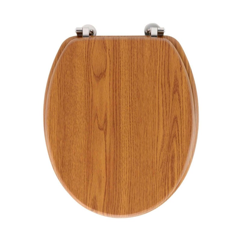 Paris Prix - Abattant wc Effet Bois 'Strata' 46cm Naturel