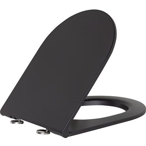 Abattant WC Elanda avec Softclose en plastique thermodurcissable, noir mat