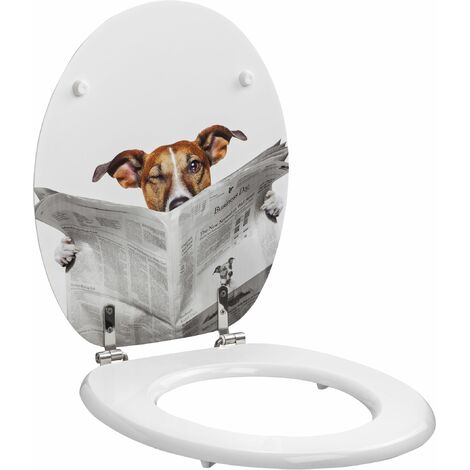 Abattant WC en MDF décor BUSINESS DOG - Décor