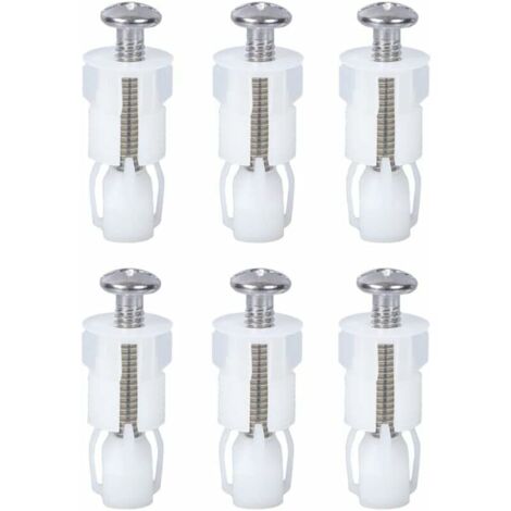 Abattant WC Fixations Charnières 6 Pièces Vis D'expansion Couvercle Toilette Jeu de Fixation D’abattant de WC Vis D'expansion pour Couvercle de Toilette Fixation Abattant WC Vis, Ensoleillé