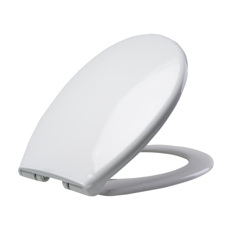 Planetebain - Abattant wc blanc de forme ovale en Polypropylène avec fermeture ralentie, réglable et déclipsable - nf - Océan