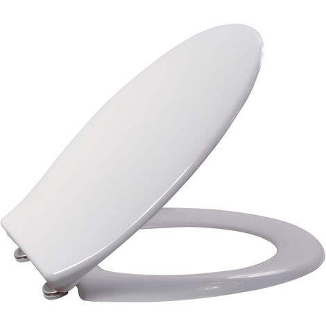 Abattant WC frein de chute en thermodur – Charnières inox ajustables – Fixation par le dessus entraxe 125-169 mm – Semelles anti-dérapantes – Alterna