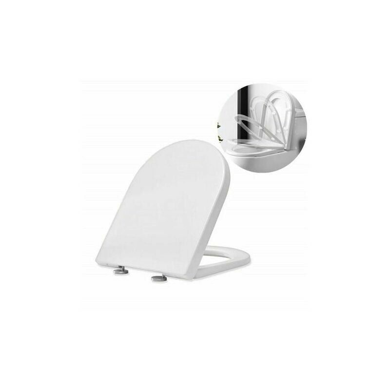 Lablanc - Abattant wc Frein de Chute Lunettes Toilettes en uf Couvercle de Toilette Blanc pour Salle de Bain Siège de Toilettes