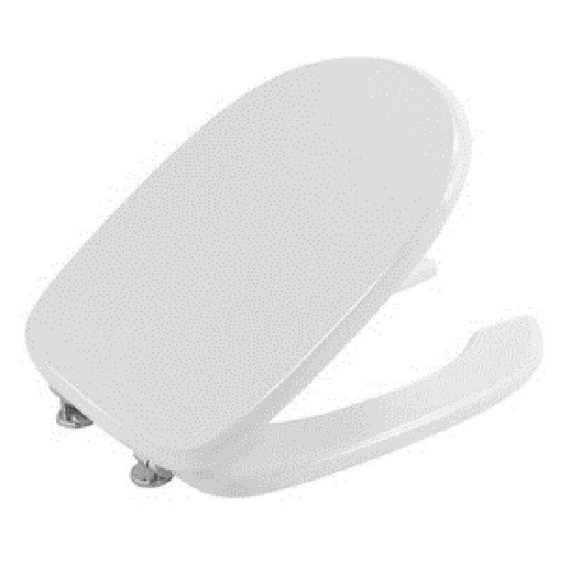 Abattant WC Gedy pour handicapés bois laqué charnières laiton chromé 36,5x45,5 - Salone