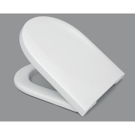 Abattant WC Hamberger Tube SoftClose Premium avec bouchon à bascule inox C4302G blanc