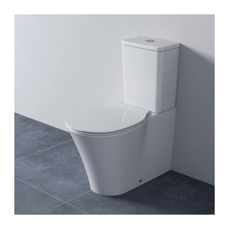 Ideal Standard - Connect Air wc siège E036501 blanc, charnière en acier inoxydable, sandwich