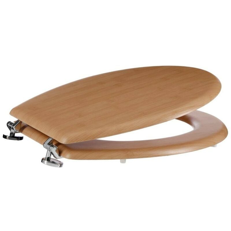 Abattant wc imitation bambou