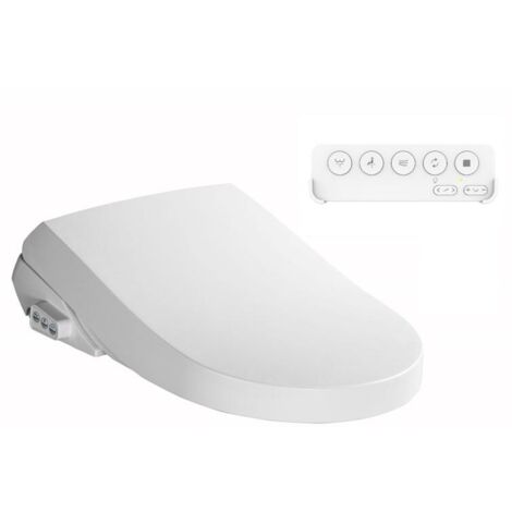 Abattant WC japonais luxe avec lavage et séchage – Éclairage LED – Télécommande – Compatible cuvettes françaises – Toptoilet