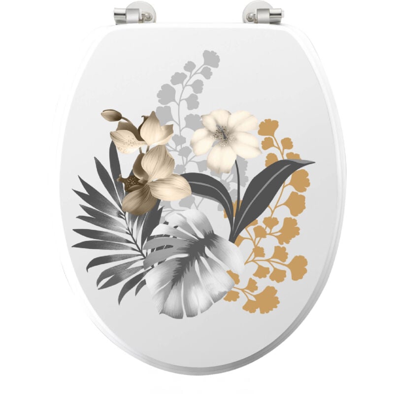 Douceur D'intérieur - Abattant wc Kelly Blanc 46x37.5 cm