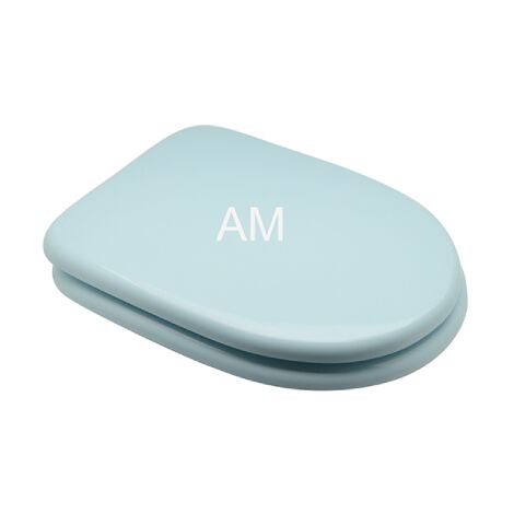 Abattant WC Maldives bleu clair pour WC RAK Compact 43,5 x 36 cm Abattant WC charnie're entraxe 16 cm avec sie'ge en fonte de bois Azzurro Maldive