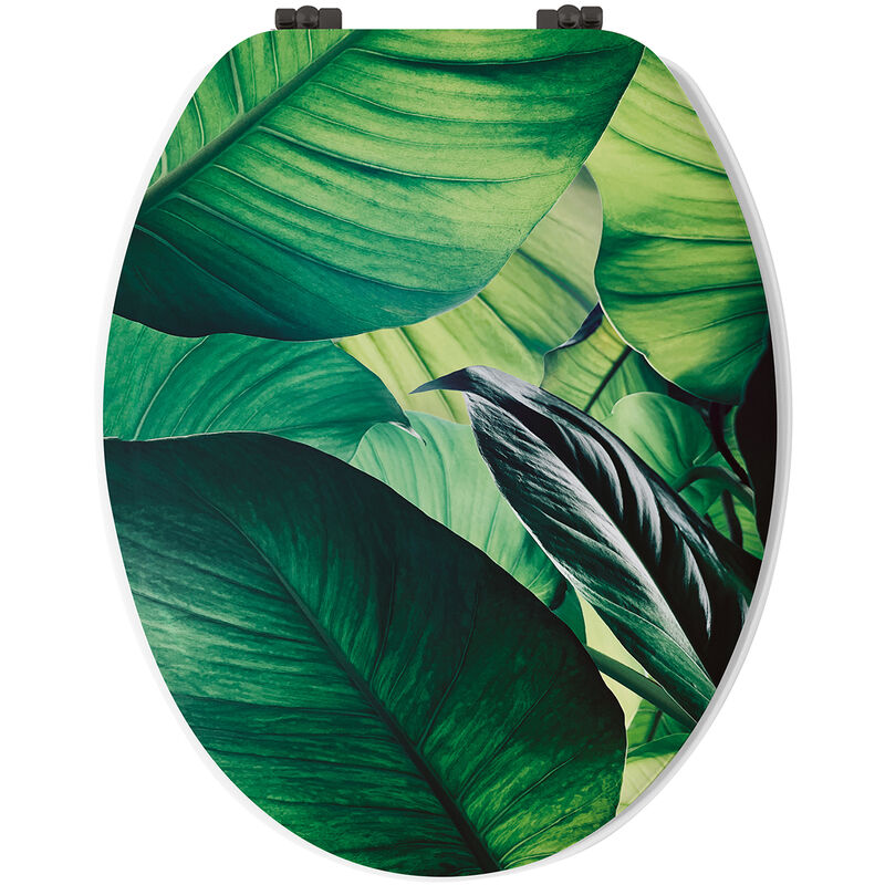 Abattant wc mdf folia et charnières en métal noires