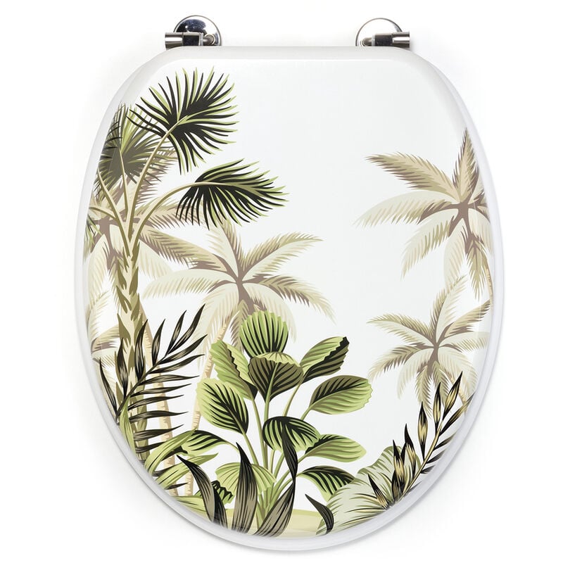 Gelco Design - Abattant wc tropik mdf vert charnières inox