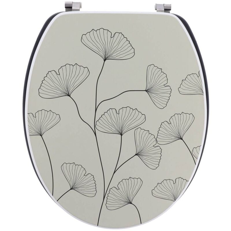 Tendance - Abattant wc mdf 18 pouces attaches acier inoxydable - actuel