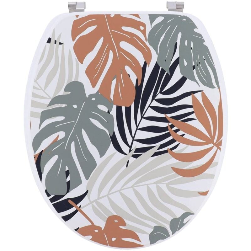 Tendance - Abattant wc mdf 18 pouces attaches acier inoxydable - ecrin