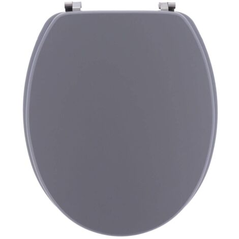Abattant wc mdf 18 pouces attaches acier inoxydable - gris - Tendance