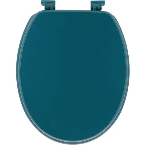 Abattant wc mdf 18 pouces attaches plastiques - bleu tahitien - Tendance