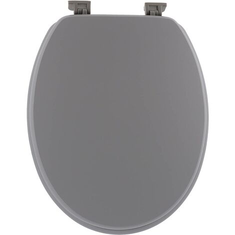 Abattant wc mdf 18 pouces attaches plastiques - gris - Tendance