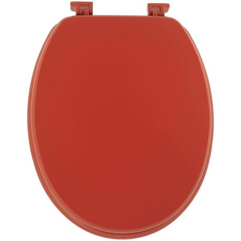 Abattant wc mdf 18 pouces attaches plastiques - terracotta - Tendance