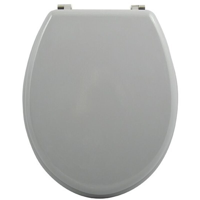 MSV - Abattant wc mdf cleo Gris - Charnières Inox