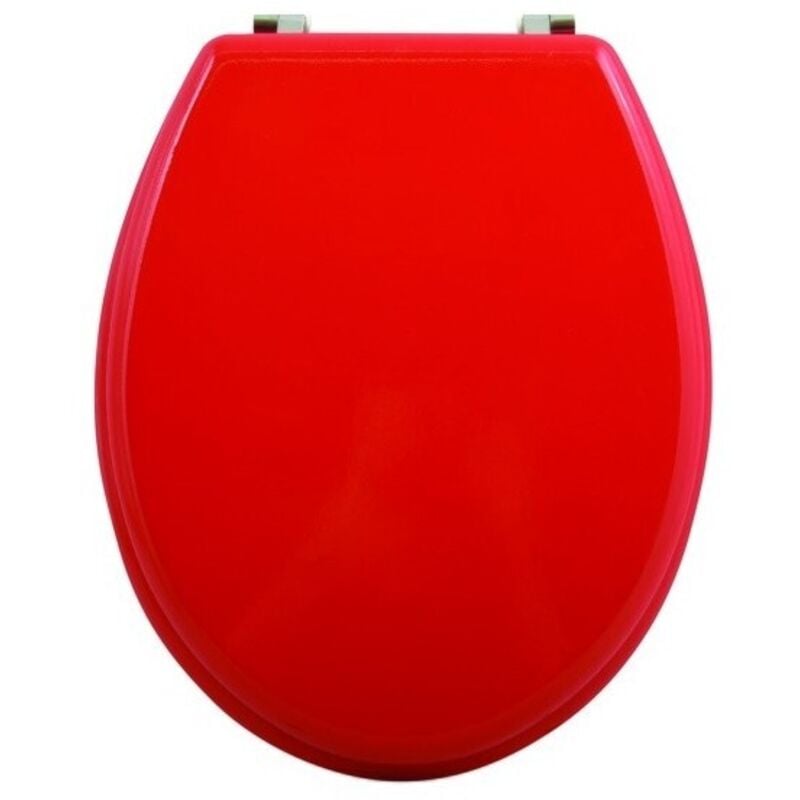 MSV - Abattant wc mdf cleo Rouge - Charnières Inox