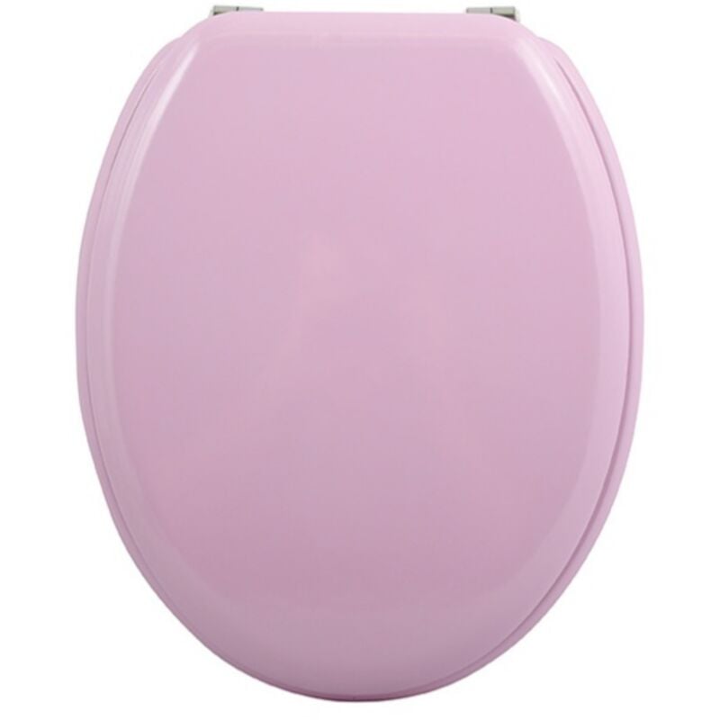 MSV - Abattant wc mdf cleo Rose Poudré - Charnières Inox