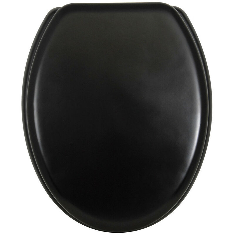 MSV - Abattant Wc Mdf Charn Inox Noir Mat - m s v