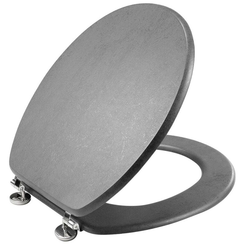 Douceur D'intérieur - Abattant wc mdf charnières métal effet béton Alium