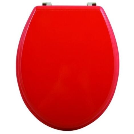Abattant wc MDF CLEO Rouge - Charnières Inox MSV