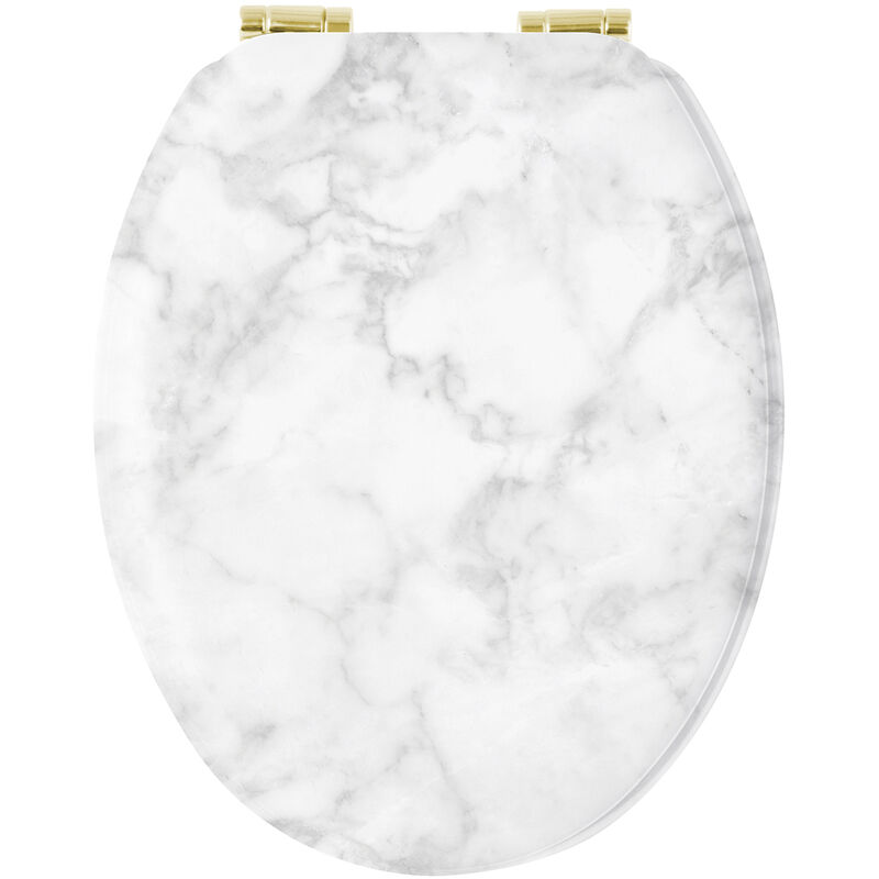 Gelco Design - Abattant pour wc effet marbre blanc