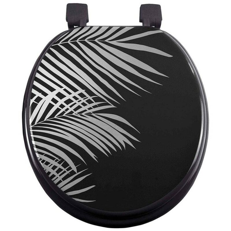 Abattant wc mdf Orbella noir argent