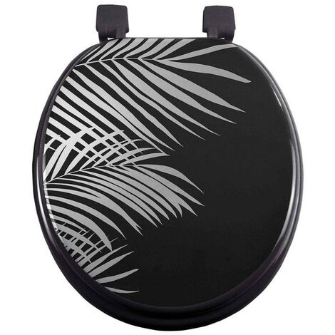 Abattant WC MDF Orbella noir argent