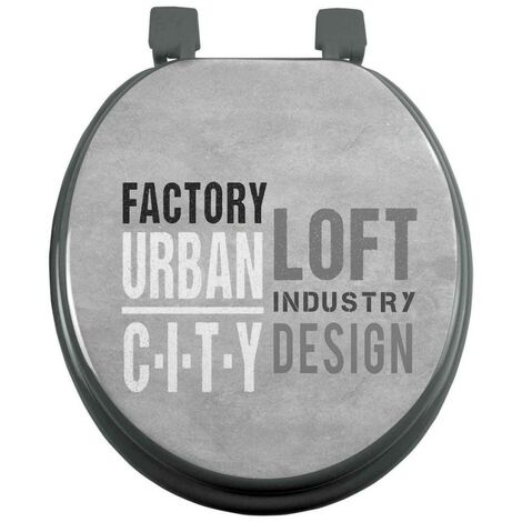 Abattant WC MDF Urban loft - Gris