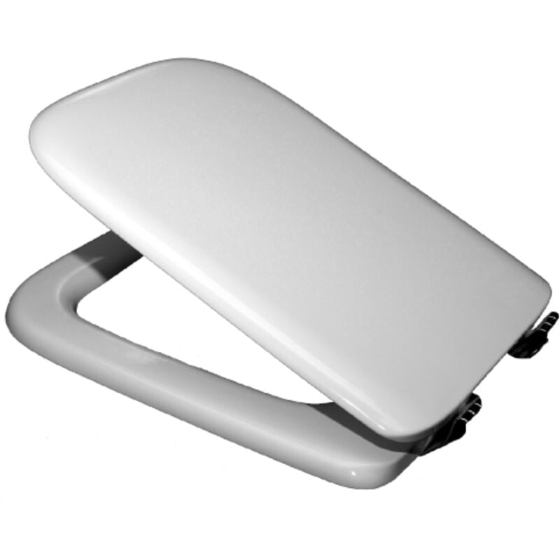 Abattant WC Mod.Conca en bois et couche de polyester 34x41,3 cm abattant WC blanc